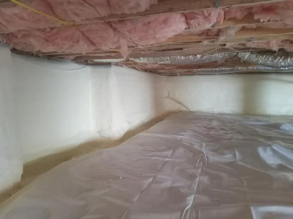 Crawl space encapsulation with closed-cell spray foam for Spray Foam Roofing in Ridley Park